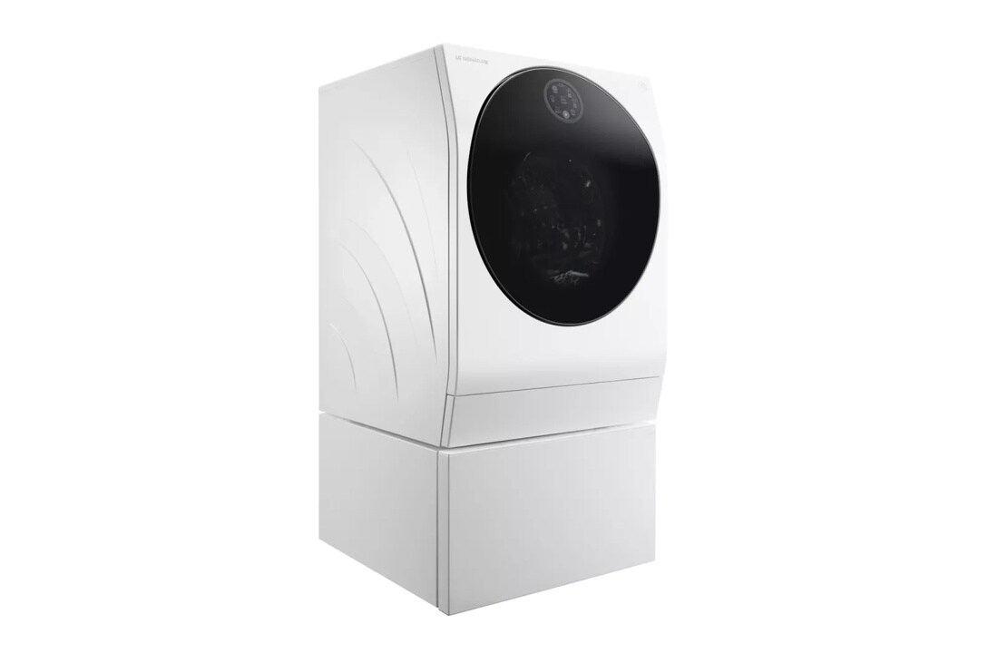 LG LUWM101HWA SIGNATURE Washer Dryer Combo left side angle view