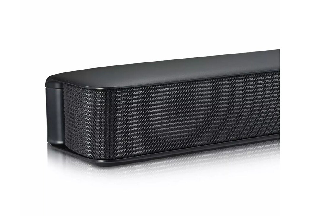 LG SK1Compact Soundbar zoomed in edge view