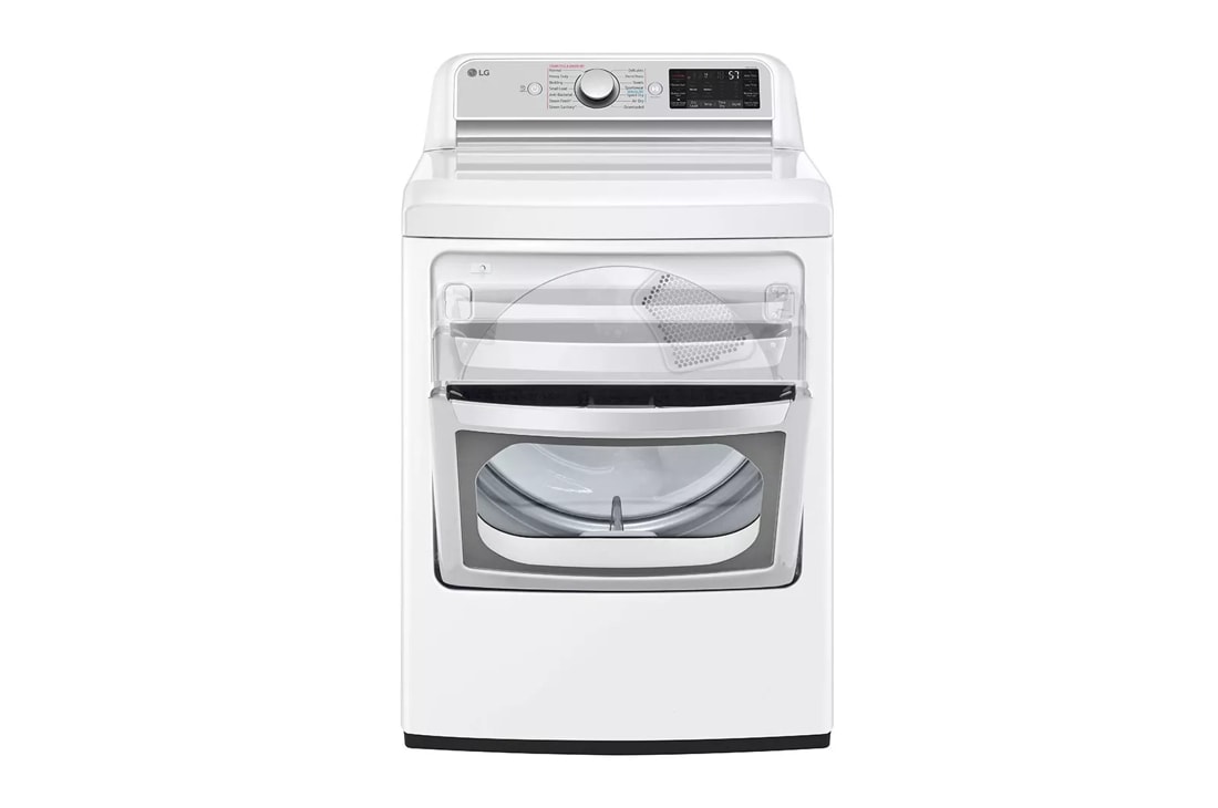 LG LG 7.3 Cu. ft. Ultra Large Capacity Smart Wi-Fi Enabled Rear Control GAS Dryer with TurboSteam - White