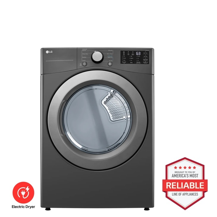 LG DLE3470M Electric Dryer Brought to You by Americas Most Reliable Line of Appliances - Front View