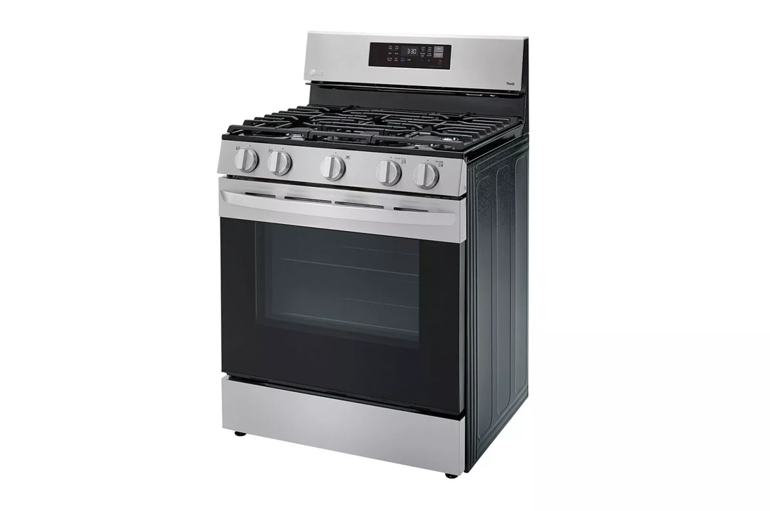 LG black stainless steel gas oven makes cooking easy - CNET
