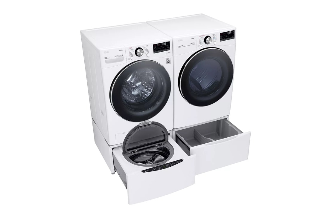 LG 27 in. 5.0 cu. ft. Stackable Front Load Washer with 6 Motion Technology,  Tub Clean System & Speed Wash Cycle - White