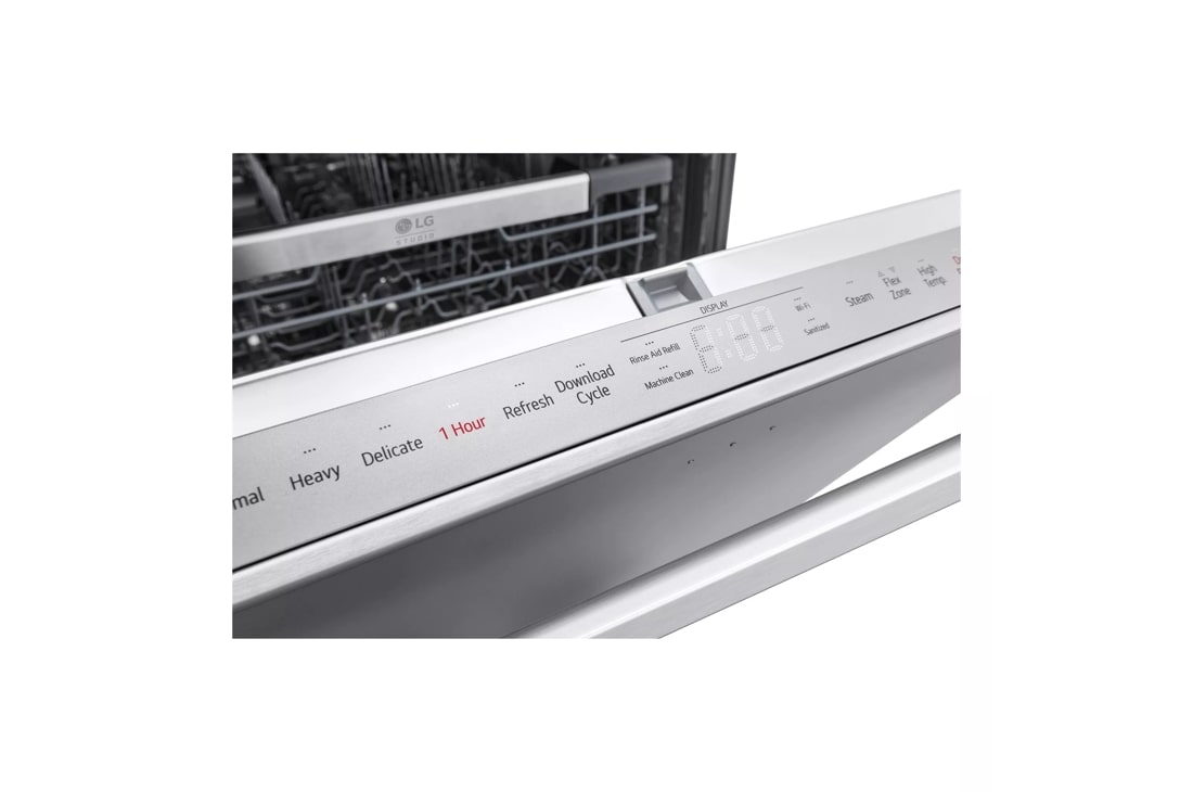 LG Studio 24 in. Smart Built-In Dishwasher with Top Control, 45 dBA Sound  Level, 14 Place Settings & 10 Wash Cycles - Custom Panel Ready