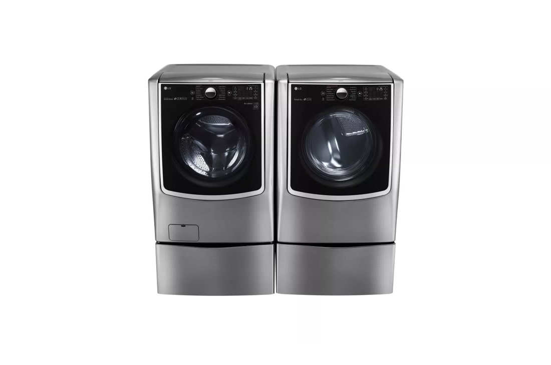 LG 5.2 cu. ft. Mega Capacity Front Load Washer and 9.0 cu. ft