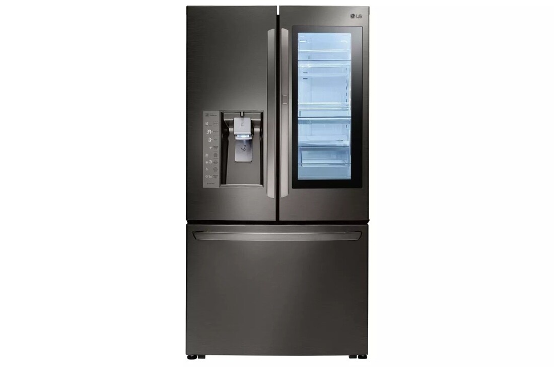 30 cu. ft. instaview door in door refrigerator front view with visible glass panel