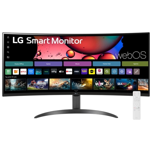 34" MyView Smart Monitor WQHD 1440P Curved Screen 100Hz with webOS