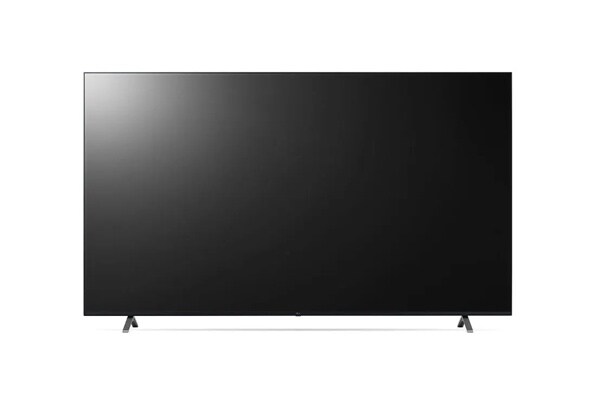 86” UR640S Series UHD Signage TV front view empty