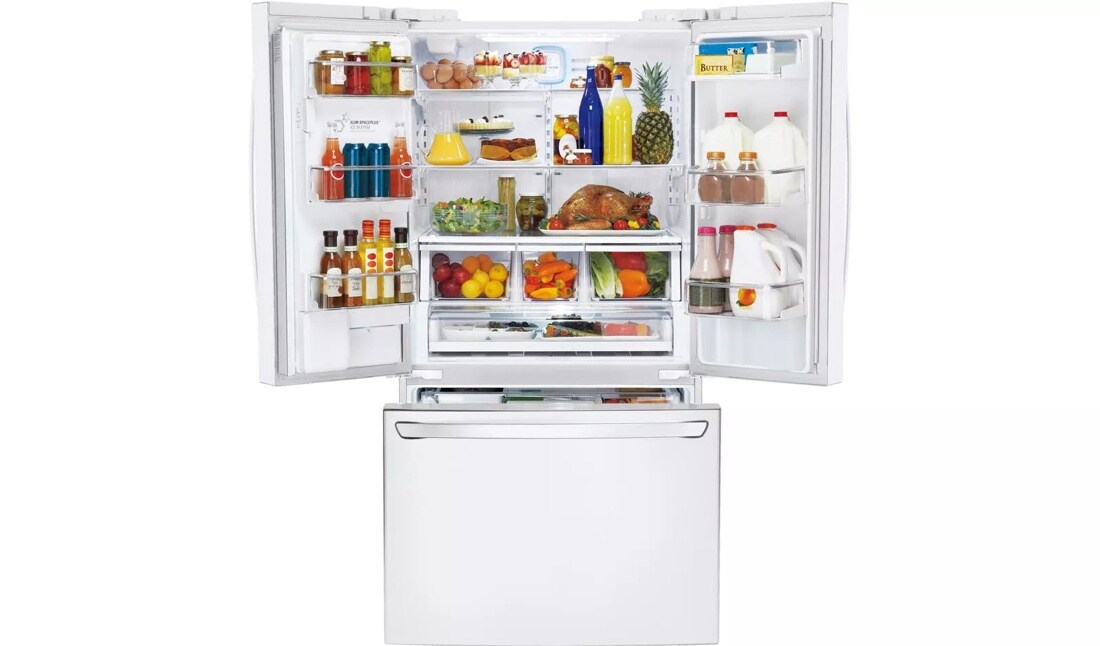 Super-Capacity 3 Door French Door Refrigerator with Smart Cooling Plus technology