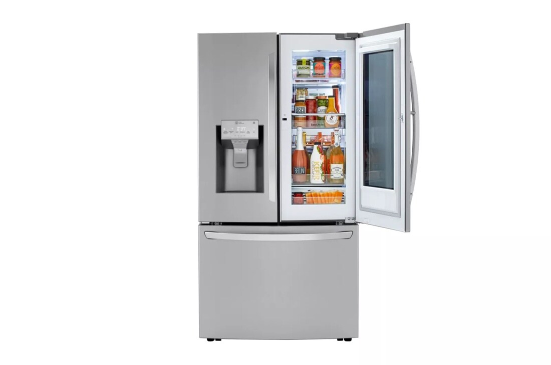 30 cu. ft. door in door refrigerator with right door open