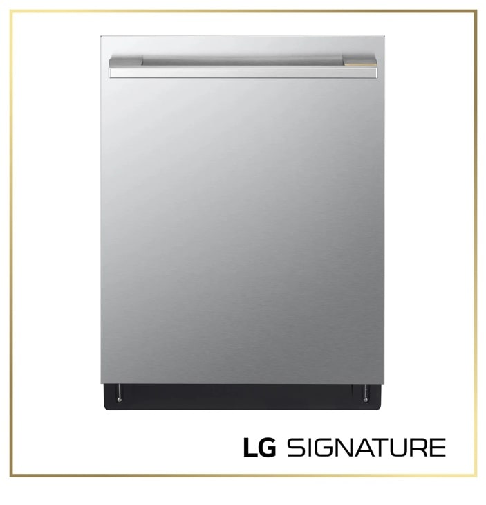 LG SDNTH981S Top Control Dishwasher with stainless steel finish and recessed handle - Door Closed Front View