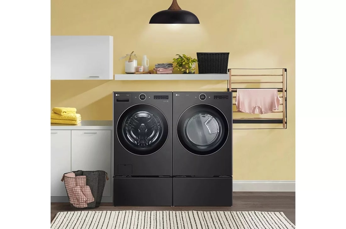 Lg washer online dryer with pedestal