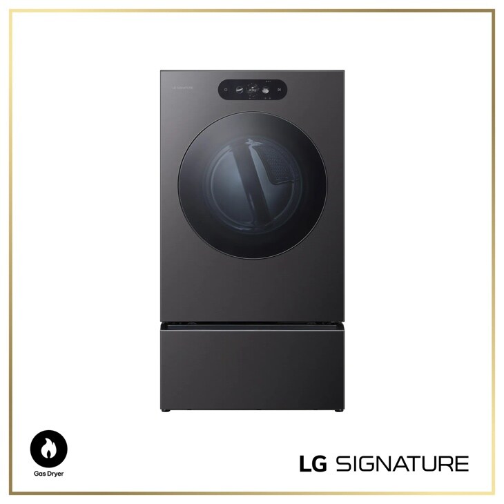 LG DLGX9901B SIGNATURE Gas Dryer with Pedestal - Front View