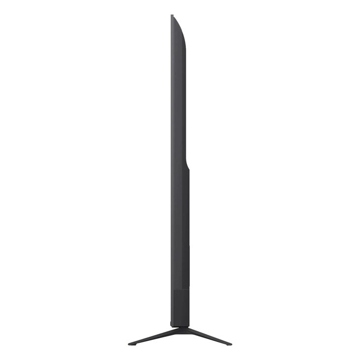 85-Inch LG QNED 4K TV 85QNED84BAA with slim profile design and sleek stand - Side Profile