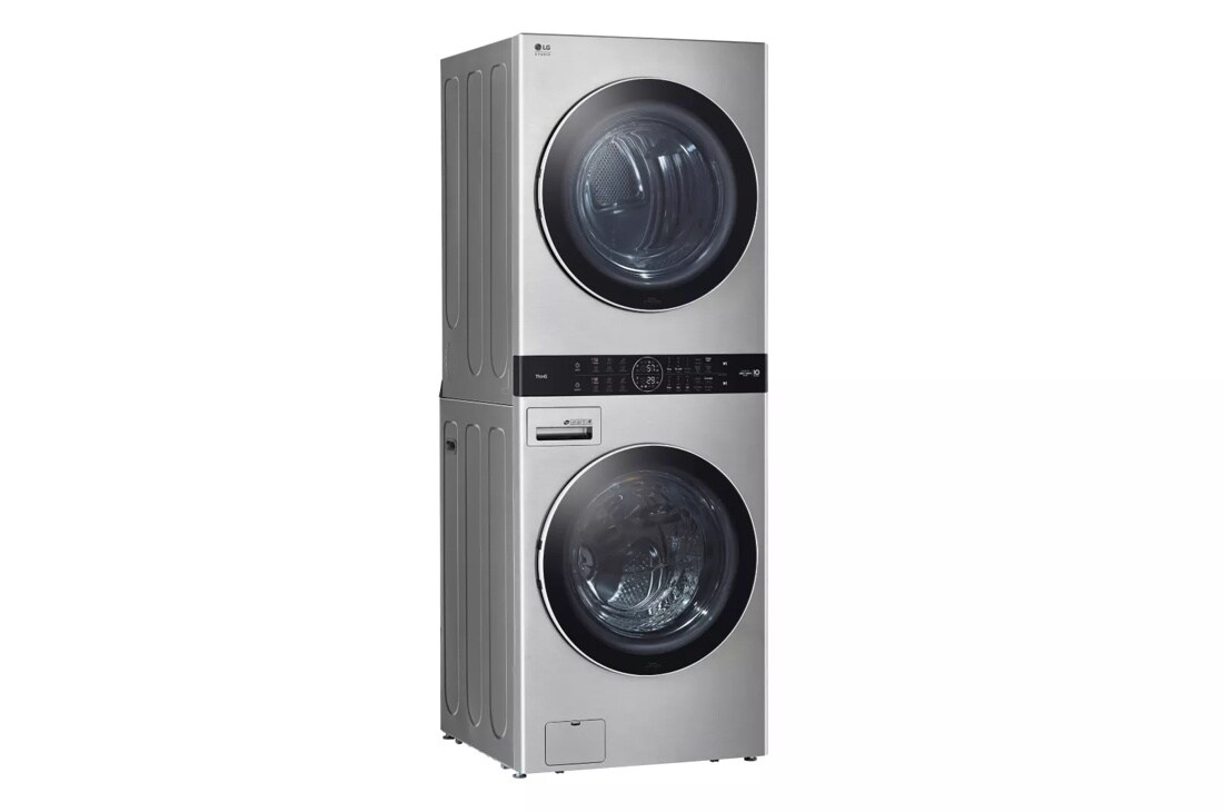 LG WSGX201HNA STUDIO Single Unit Front Load WashTower™ left side angle view 
