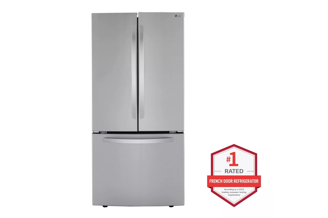 LG LRFCS2503S 25 cu. ft. french door refrigerator front view