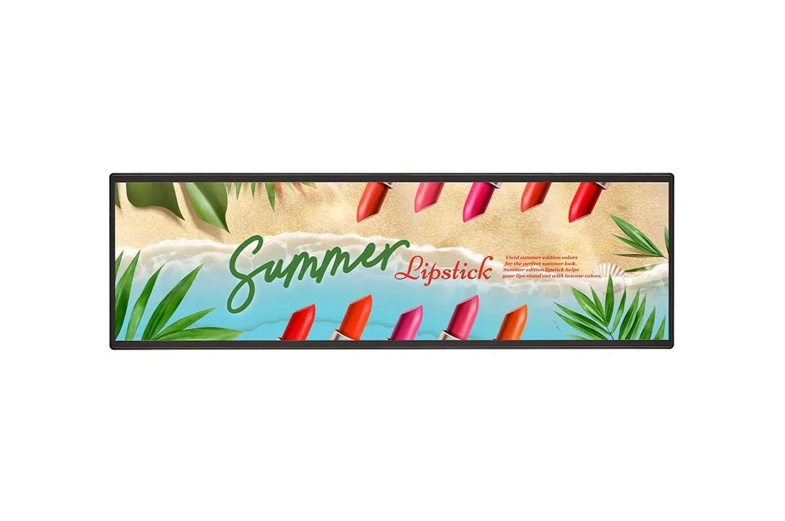 37" FHD IPS (ADS) 32:9 Ultra Stretch Signage with 700 nits Brightness, webOS 6.0, & 30° Tilt