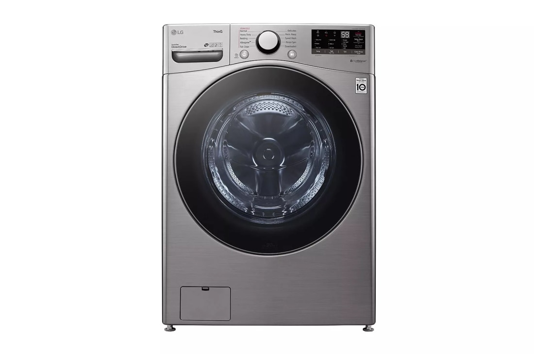 LG 4.5 cu. ft. Stackable SMART Front Load Washer in Graphite Steel