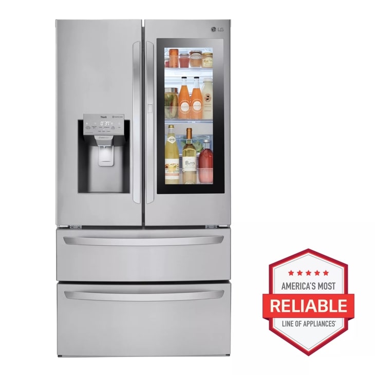 LG LMXS28596S 28 cu. ft. french door refrigerator with door in door front view