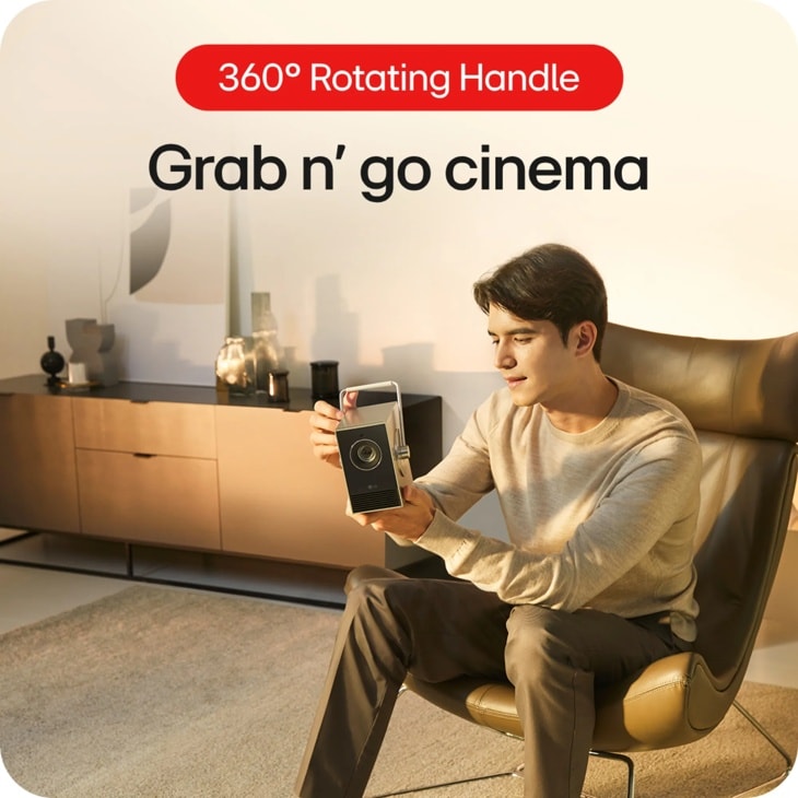 LG CineBeam Q 4K Smart Portable Projector - HU710PB.AUSG