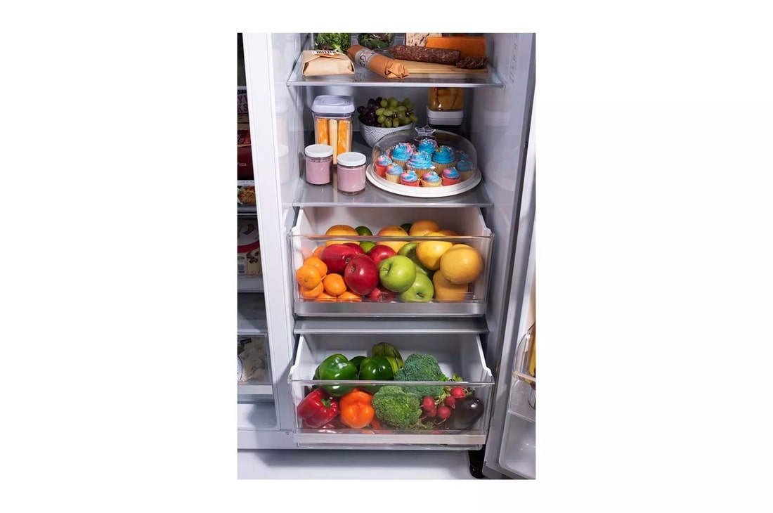 LG 27 Cu. Ft. Side-by-Side Smart Refrigerator with Craft Ice Black