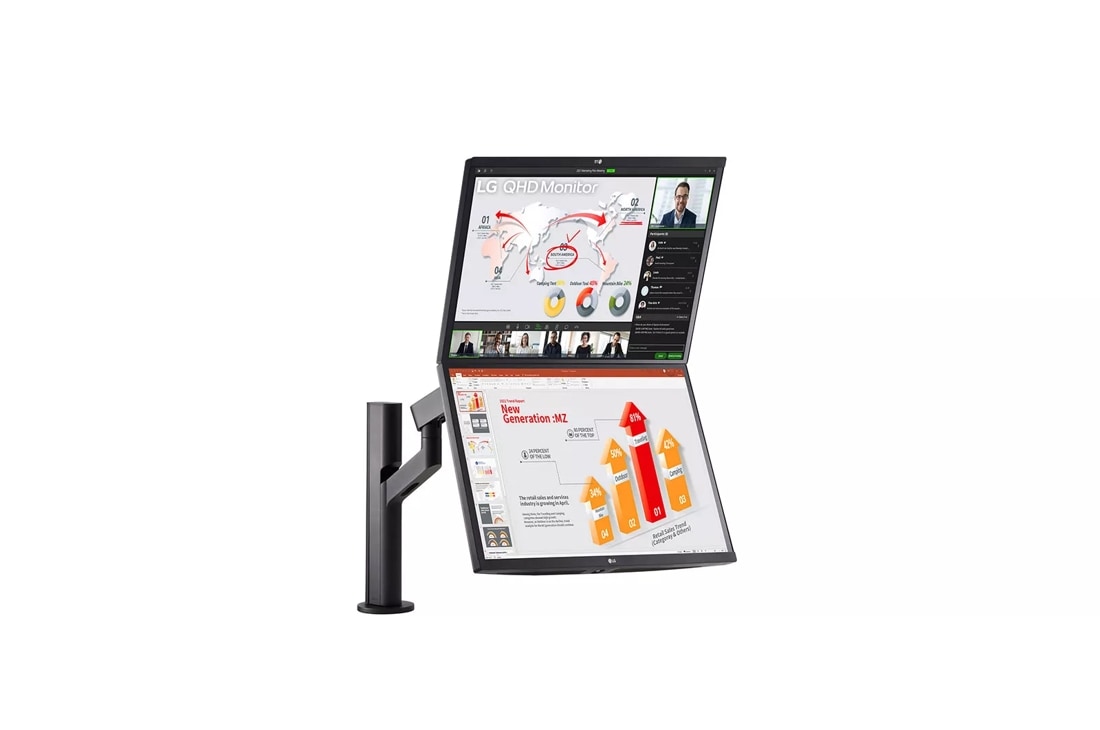 27-inch QHD Ergo Duel Monitor - 27QP88D-B2