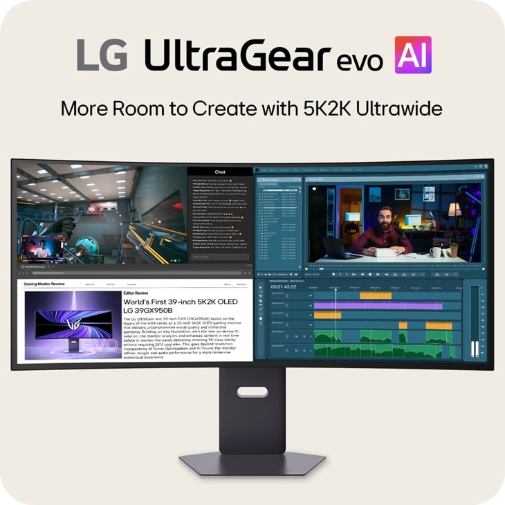 39 Inch UltraGear OLED evo Gaming Monitor - 39GX950B-B | LG USA
