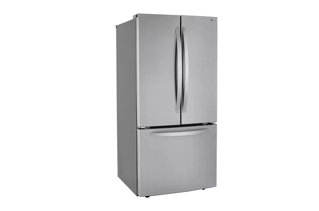 25 cu. ft. french door refrigerator left side angle view
