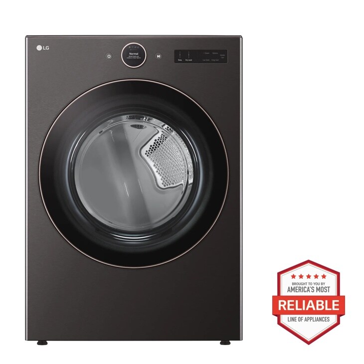 5.0 cu. ft. Front Load Washer and 7.4 cu. ft. Electric Dryer with pedestal washer and drawer Laundry Set in Black Steel WM6500HBA_DLEX6500B_WD300CB_WDP6B