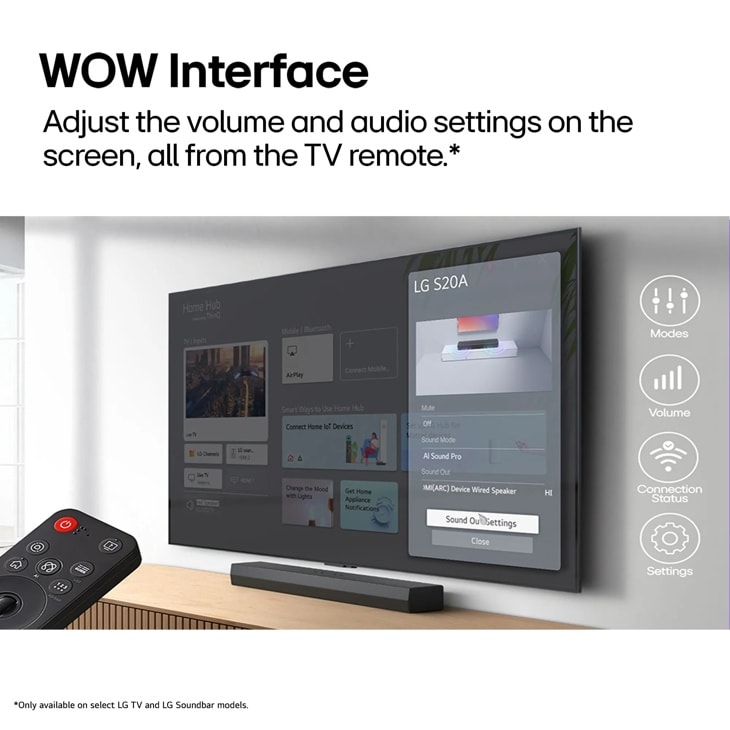 S20A LG Soundbar for TV with Dolby Audio™ 2.0 channel - S20A | LG USA