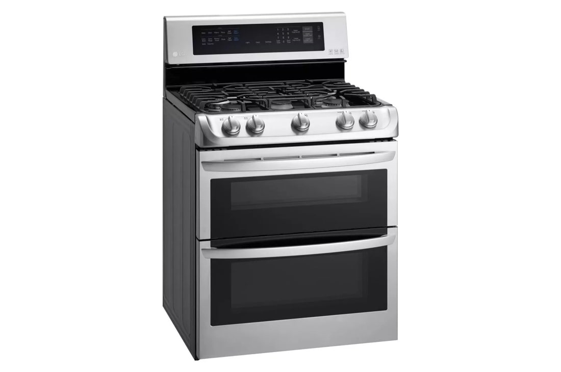 5 burner gas stove deals double oven