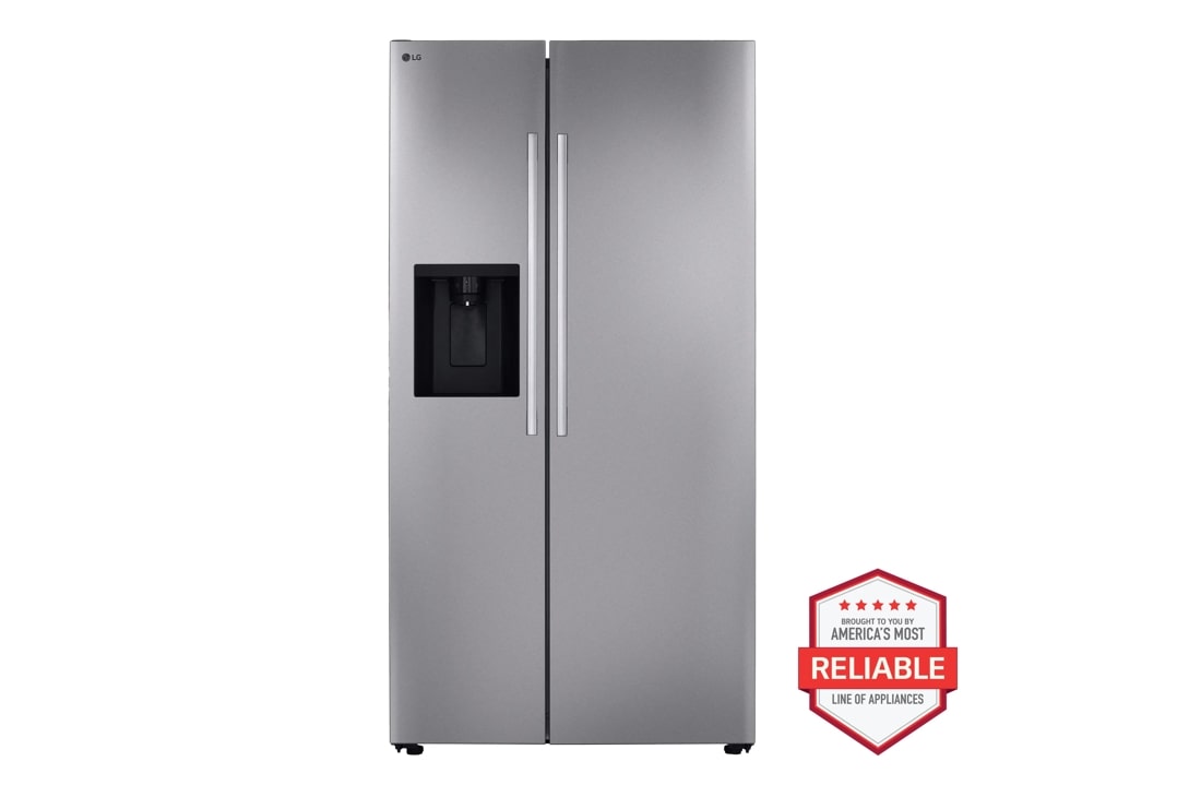 27 cu. ft. Standard-Depth, Side-by-side Refrigerator, with Ice and Water and New Bar Handle Design