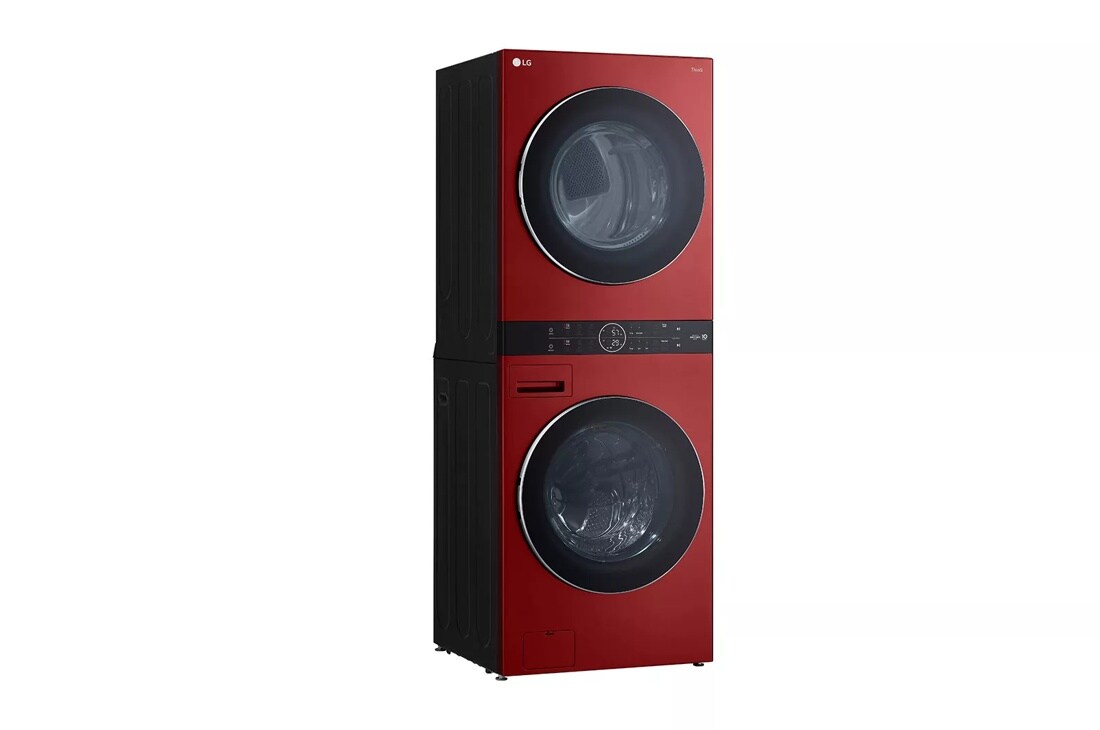 LG WKGX201HRA Single Unit Front Load WashTower™ Washer and Gas Dryer left side angle view