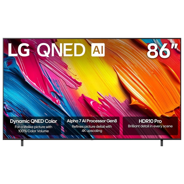 86 Inch LG QNED70A QNED TV 86QNED70AUA - Front View