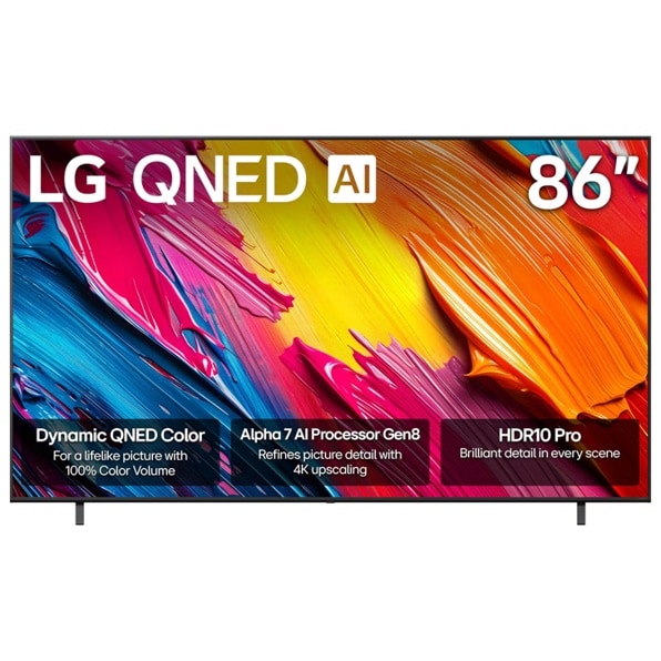 86 Inch LG QNED70A QNED TV 86QNED70AUA - Front View