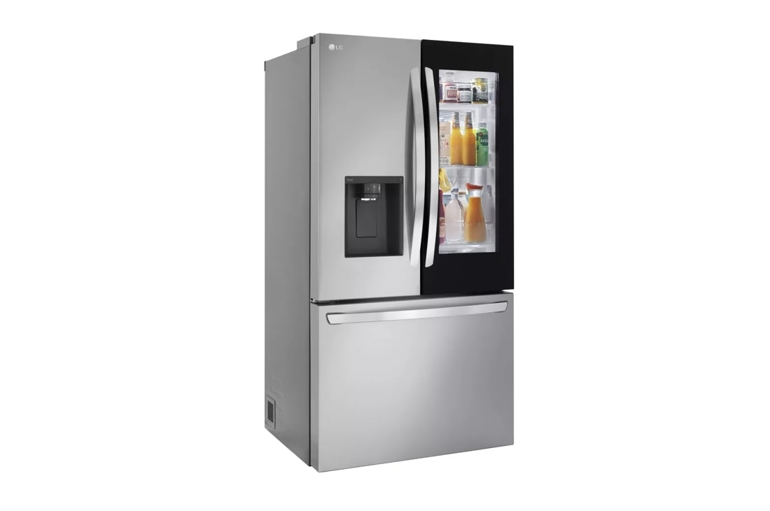 LG LRFOC2606S 36 Inch Counter-Depth MAX™ Smart French Door Refrigerator  with Extra Large 26 cu. ft. Total Capacity, WiFi, Edge-to-Edge InstaView®  Design, ThinQ®, Slim SpacePlus® Ice System, Dual Ice Makers, Door Cooling+