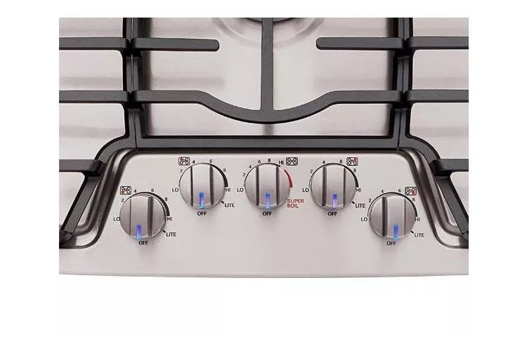 36” Gas Cooktop with the Professional Look of Stainless Steel