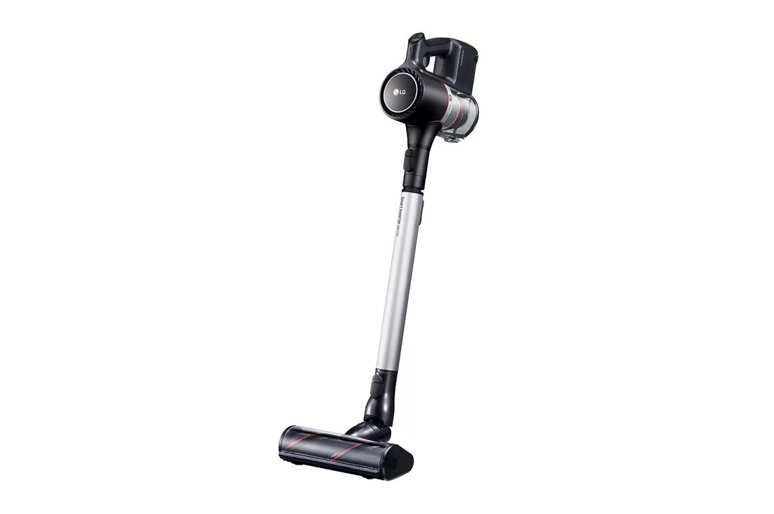 lg a9 cordzero vacuum tilted right side angle view with battery