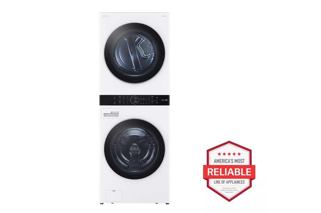 LG WKEX200HWA Single Unit Front Load LG WashTower™ with Center Control™ 4.5 cu. ft. Washer and 7.4 cu. ft. Electric Dryer