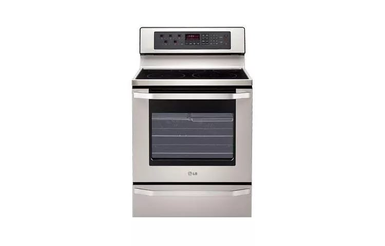 Studio Series-Freestanding Electric Range with Dual Convection System with Essex cabinets in White
