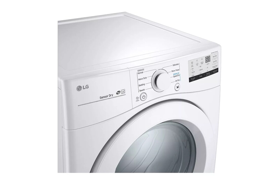 LG Large Capacity 120V Electric Dryer White 7.4 Cu. ft