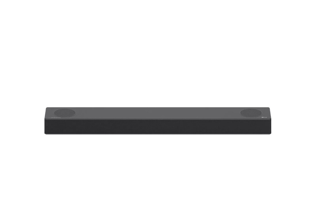 LG S75Q Soundbar horizontal placement close up view