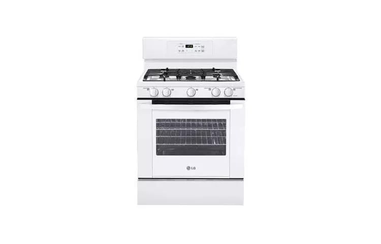 5.4 cu. ft. Capacity Gas Single Oven Range with Essex cabinets in White