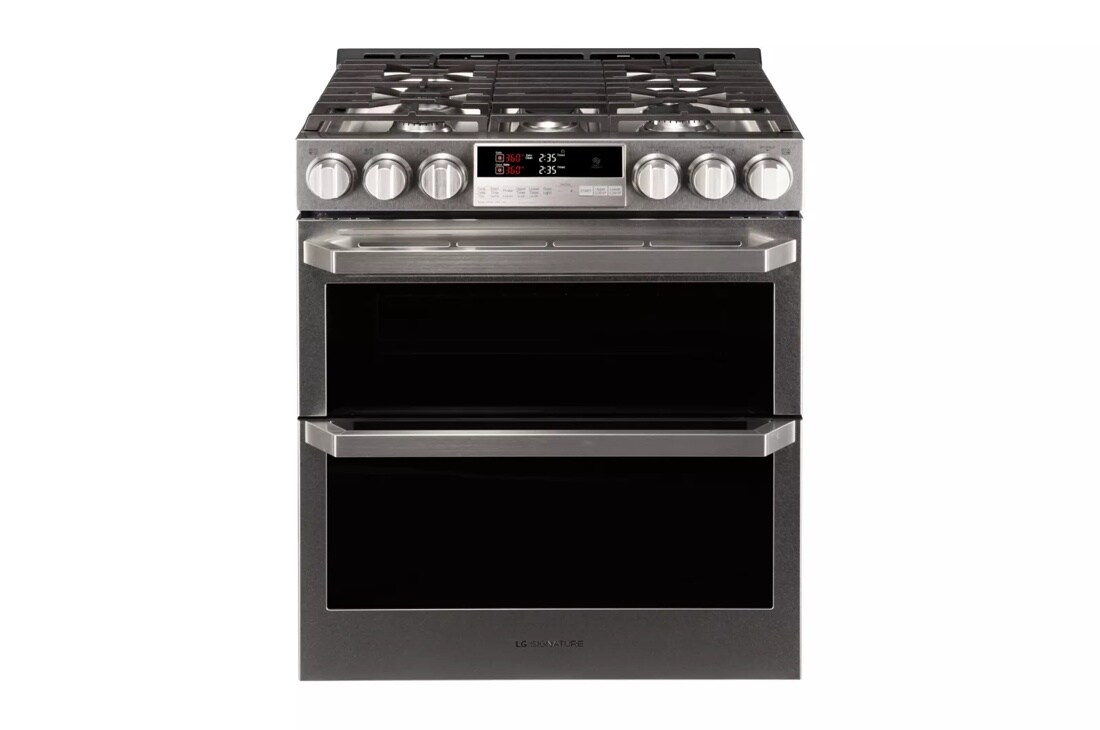 LG SIGNATURE 6.9 cu.ft. Smart wi-fi Enabled Gas Double Oven Slide-In Range with ProBake Convection®