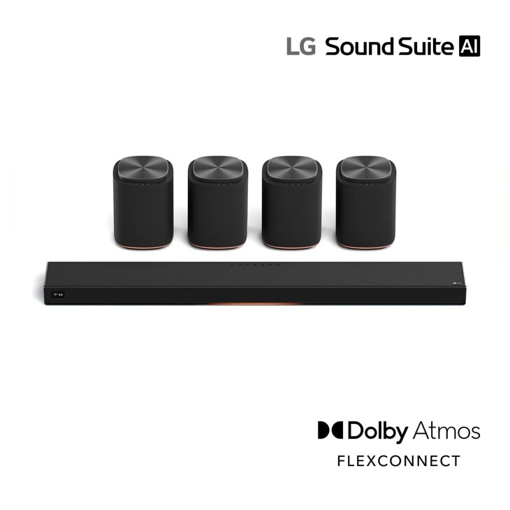 LG M7-P4_H7 Soundbar with wireless rear speakers and Dolby Atmos, Front View
