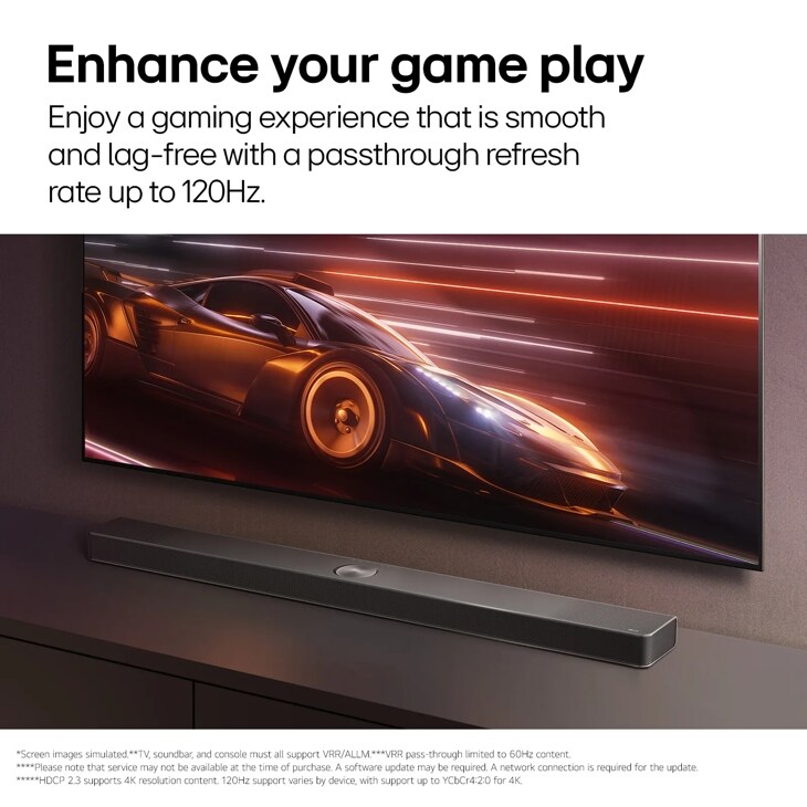 LG SG10TY 3.1 Channel 420W Soundbar with Wireless Subwoofer & Dolby Atmos sound bar thumbnail 3