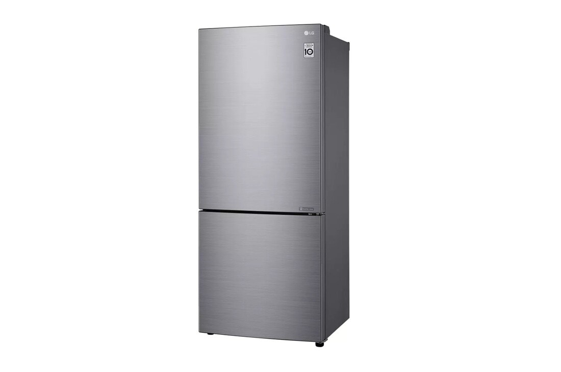 15 cu. ft. bottom freezer refrigerator right side angle view 