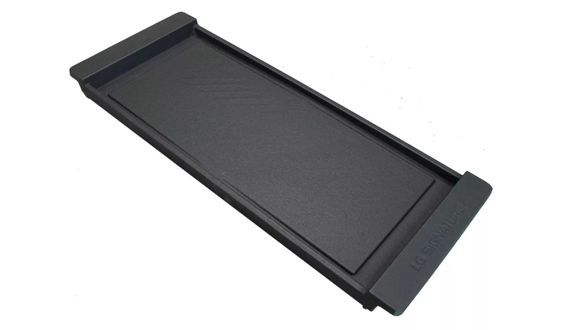 Front view of the LG Range griddle plate - AEB75024703. 