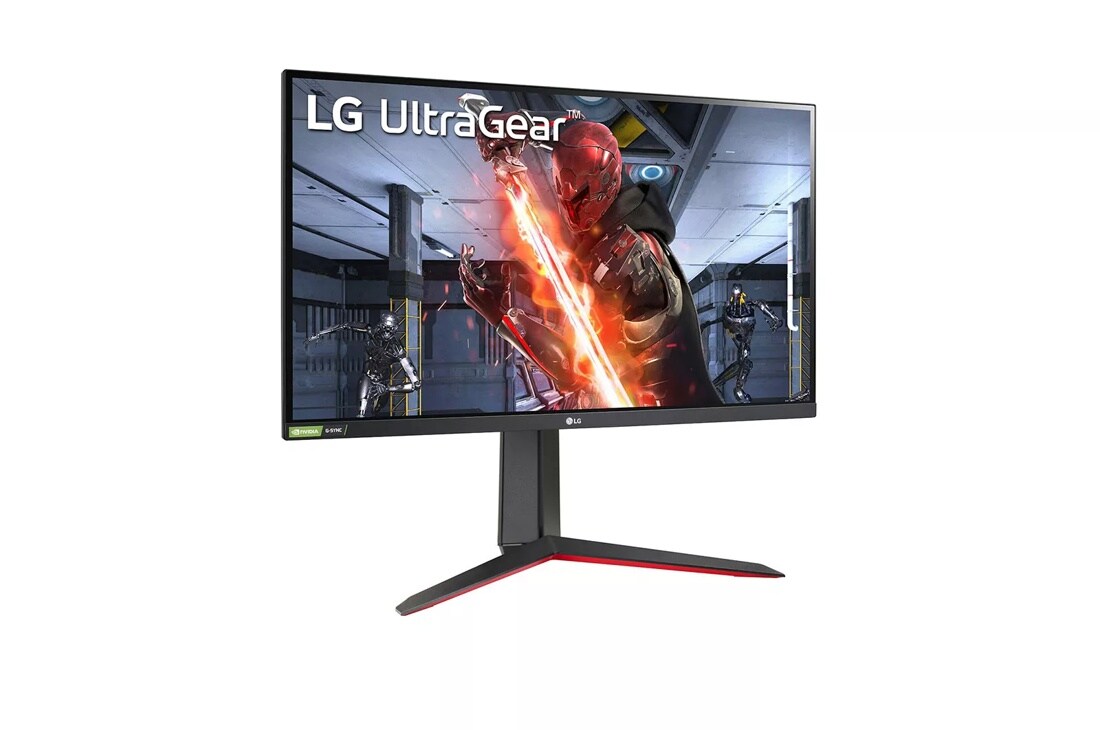 Left side view of the 27 Inch LG UltraGear (27GN65S-B) gaming monitor with 144Hz refresh rate and 1ms (GtG) response time