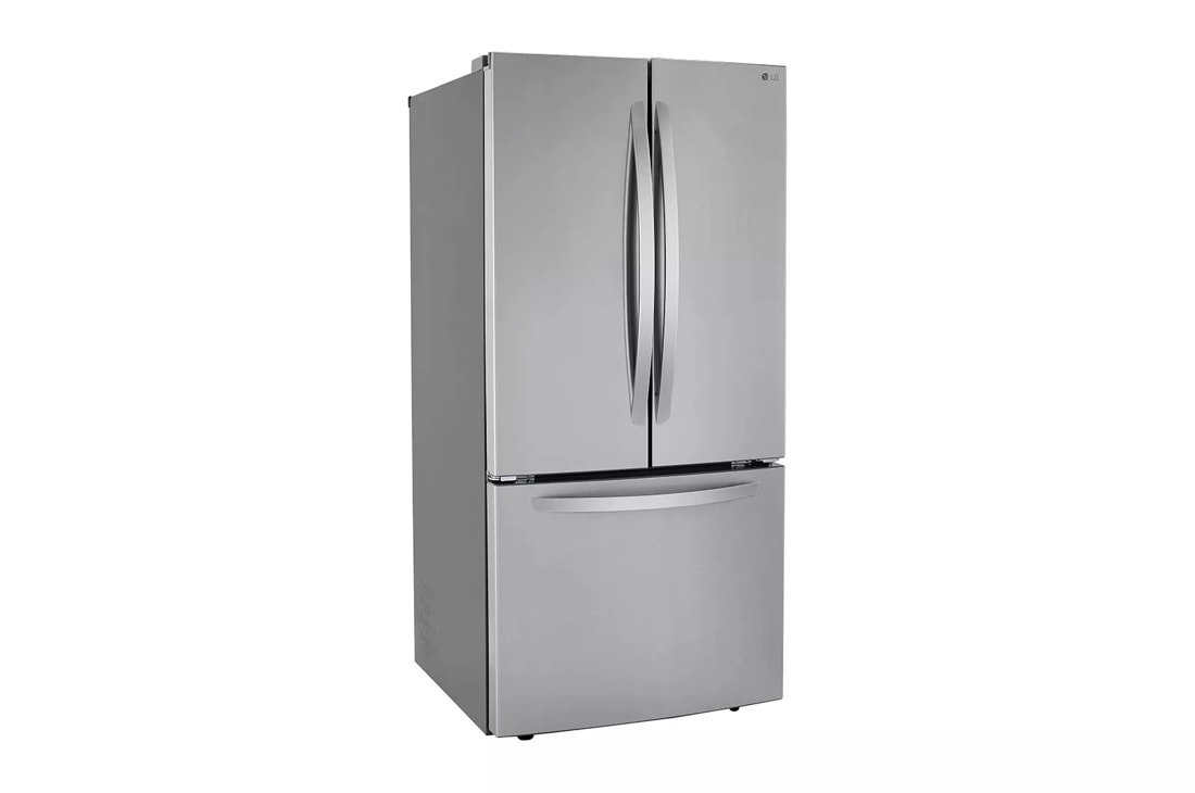 25 cu. ft. french door refrigerator left side angle view