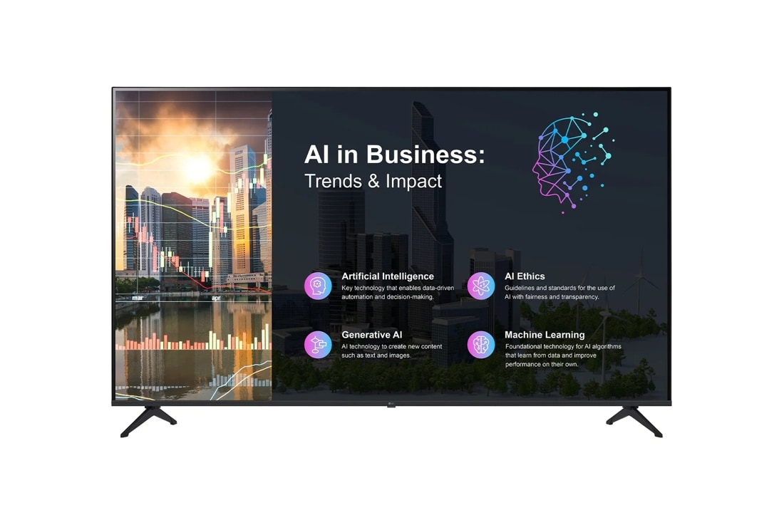 65" PK640S Series UHD Signage TV with webOS 25 & Easy Content Management